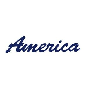 Word Art AMERICA Blue Wall Decor Sign Plaque